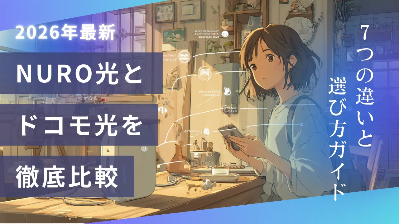 【2026年最新】NURO光とドコモ光を徹底比較！7つの違いと選び方ガイド