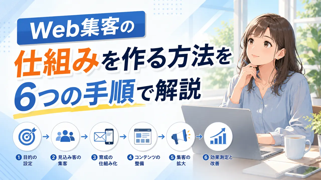 【初心者】Web集客の仕組みを作る方法を6つの手順で解説