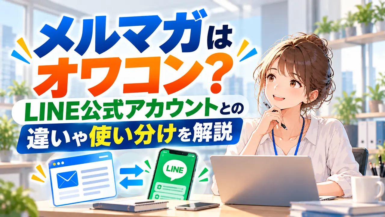 メルマガはオワコン?LINE公式アカウントとの違いや使い分けを解説