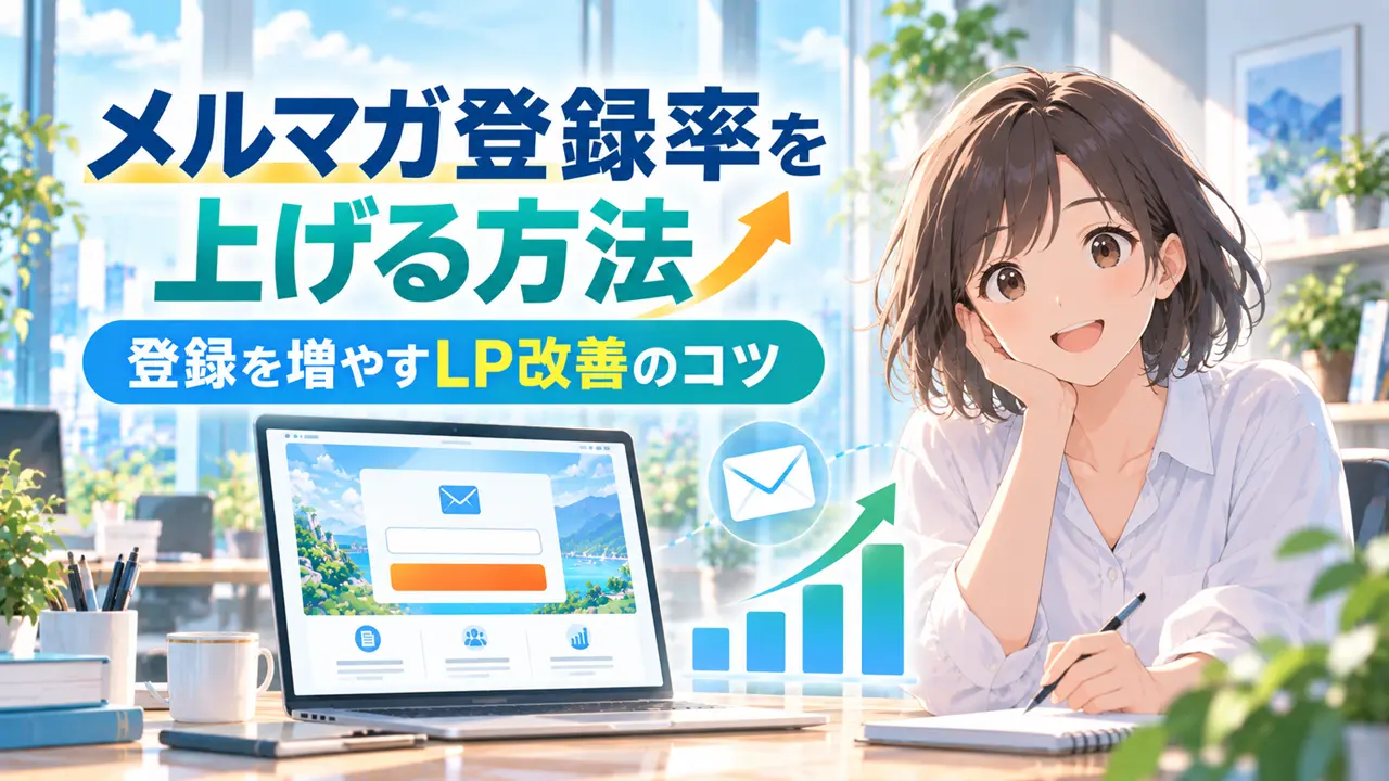 メルマガ登録率を上げる方法|登録を増やすLP改善のコツ