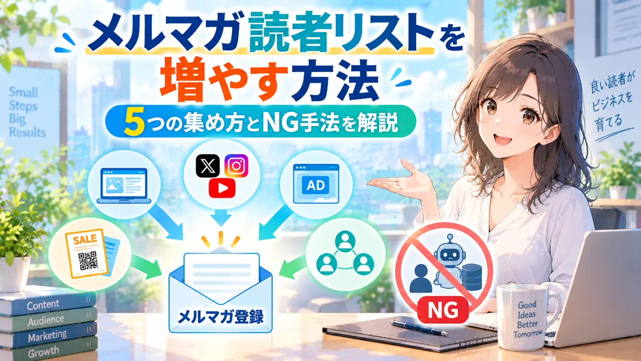 メルマガ読者リストを増やす方法|5つの集め方とNG手法を解説