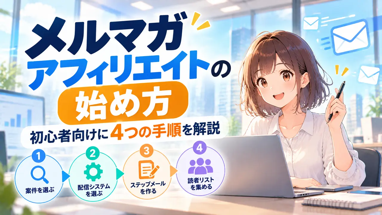 メルマガアフィリエイトの始め方｜初心者向けに4つの手順を解説