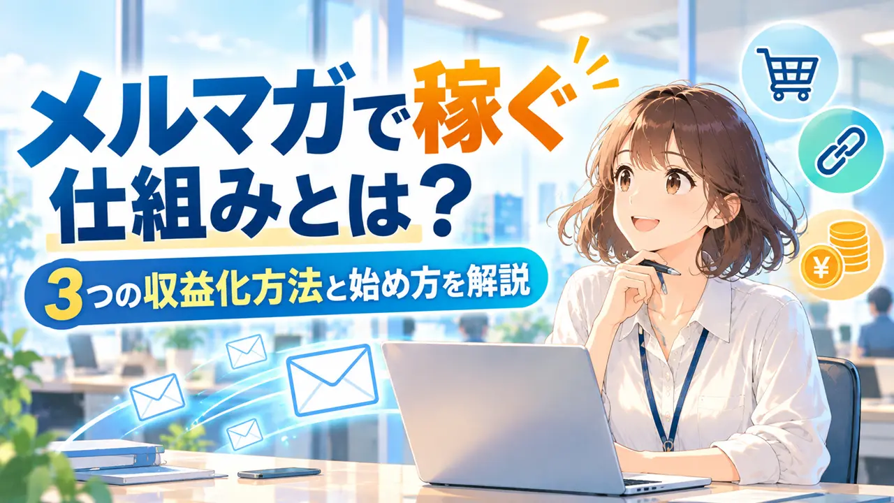 メルマガで稼ぐ仕組みとは？3つの収益化方法と始め方を解説