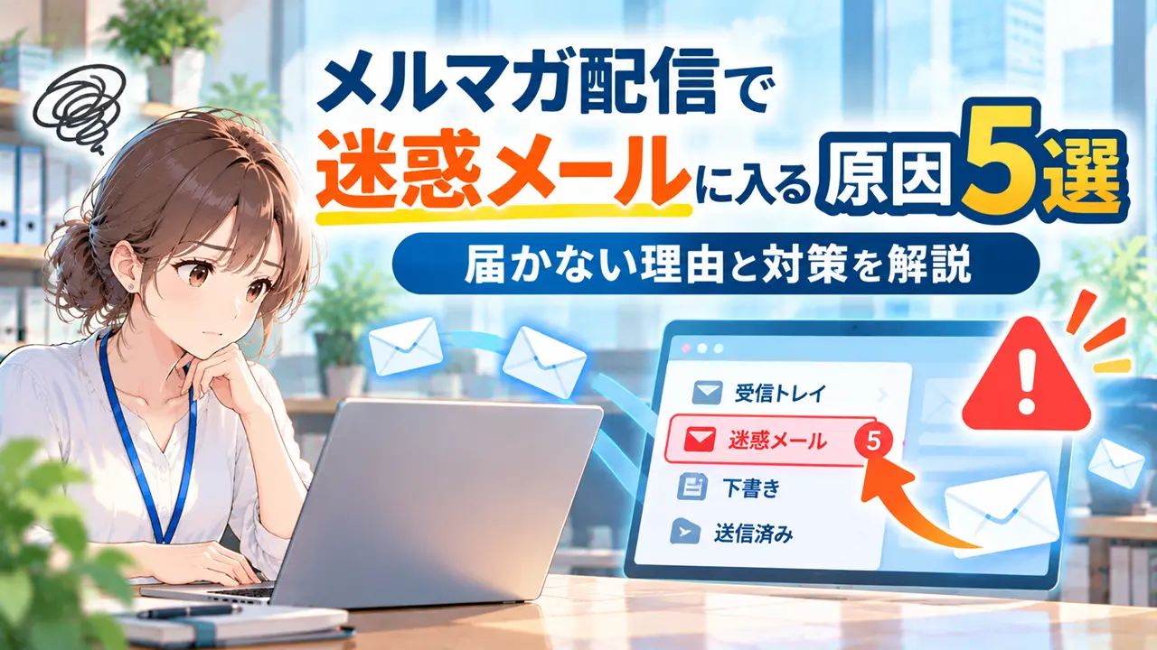 メルマガ配信で迷惑メールに入る原因5選 | 届かない理由と対策を解説