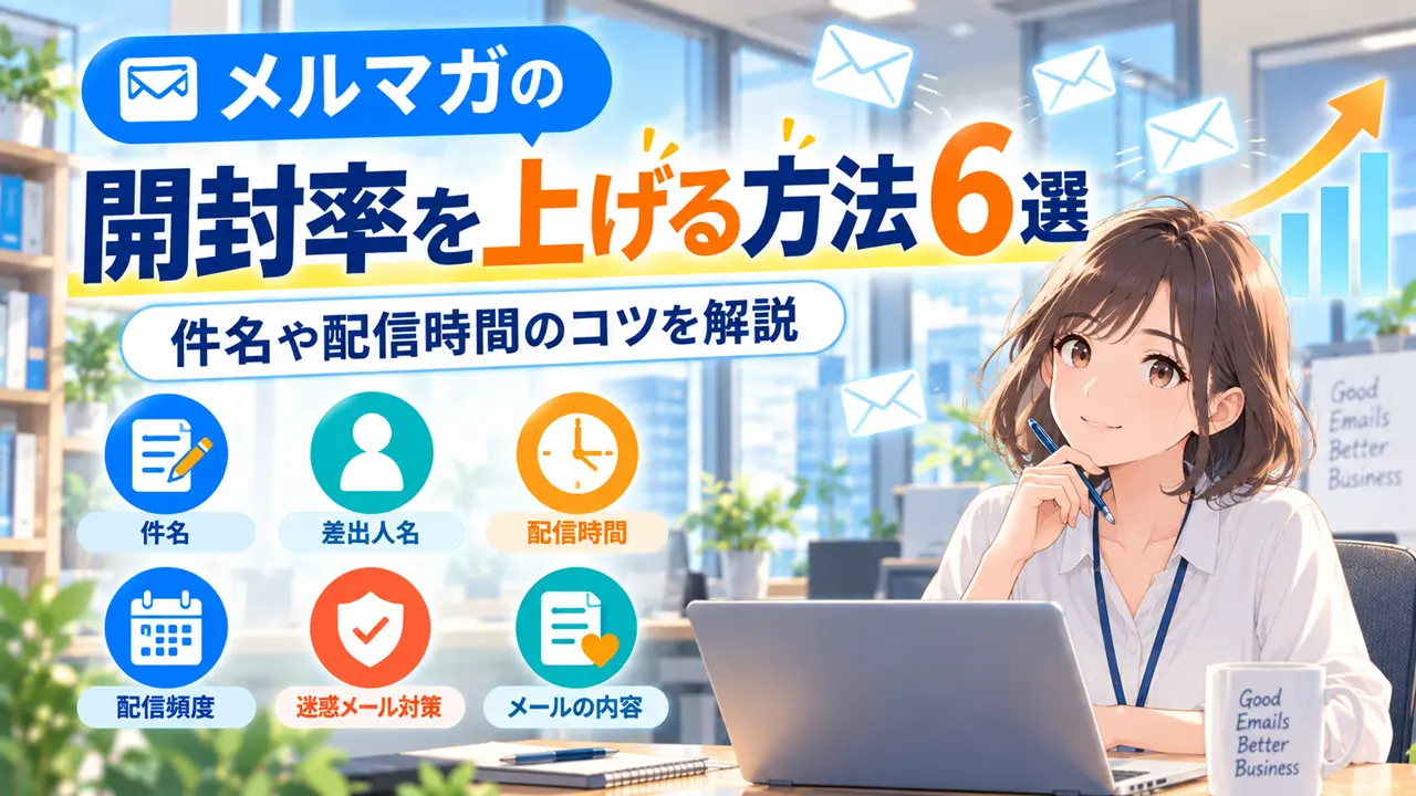 メルマガの開封率を上げる方法6選｜件名や配信時間のコツを解説