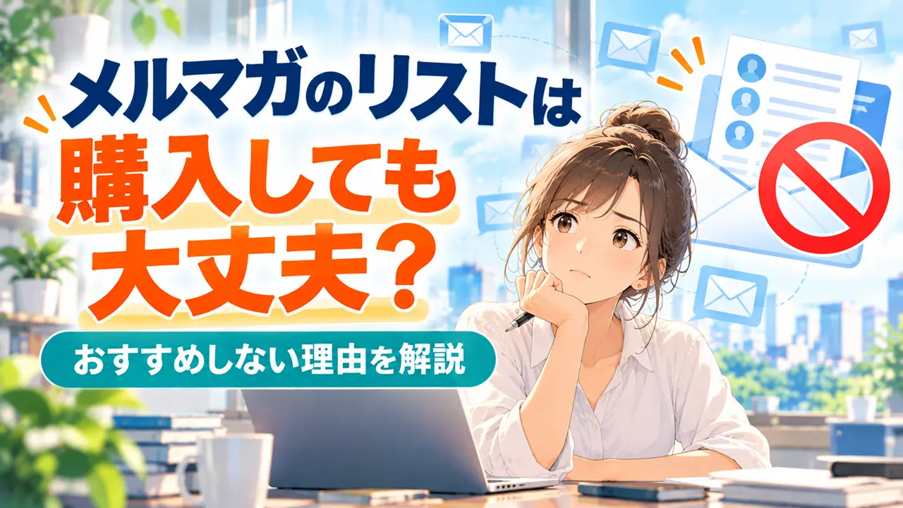 メルマガのリストは購入しても大丈夫？おすすめしない理由を解説