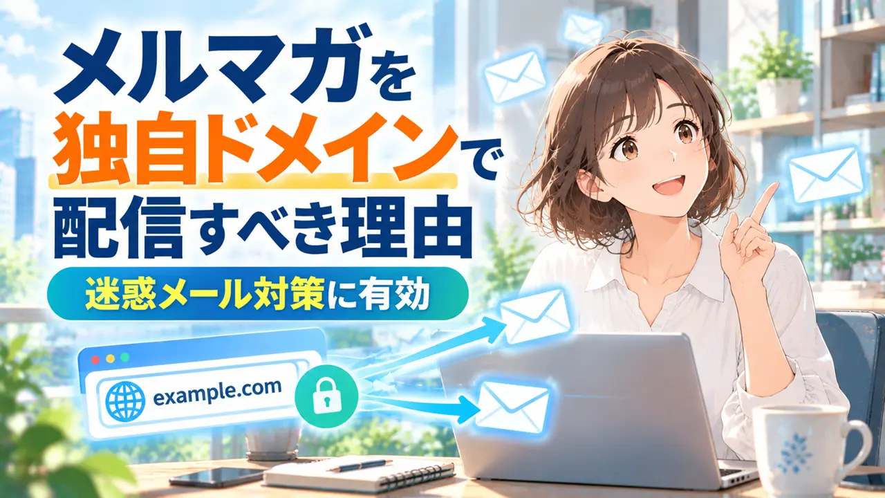 メルマガを独自ドメインで配信すべき理由｜迷惑メール対策に有効