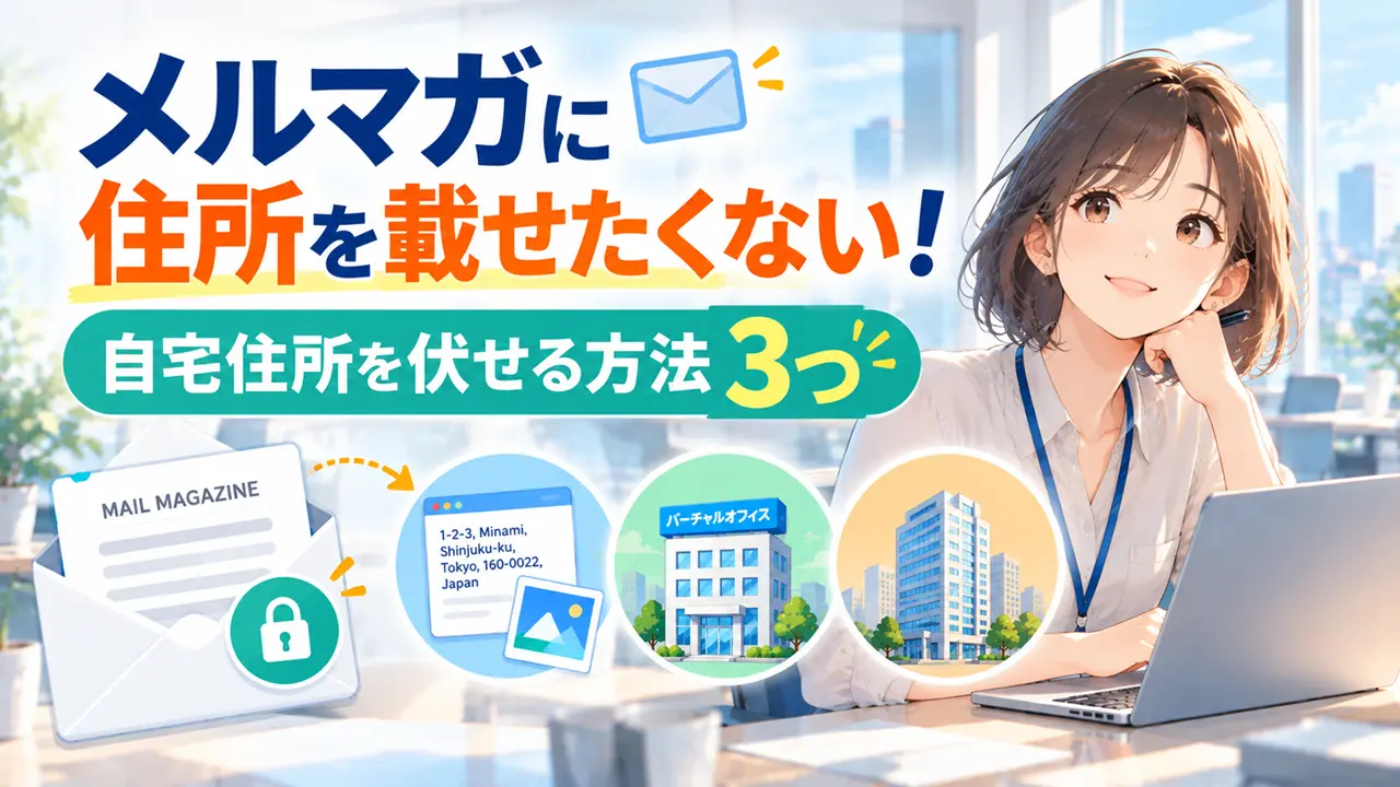 メルマガに住所を載せたくない！自宅住所を伏せる方法3つ