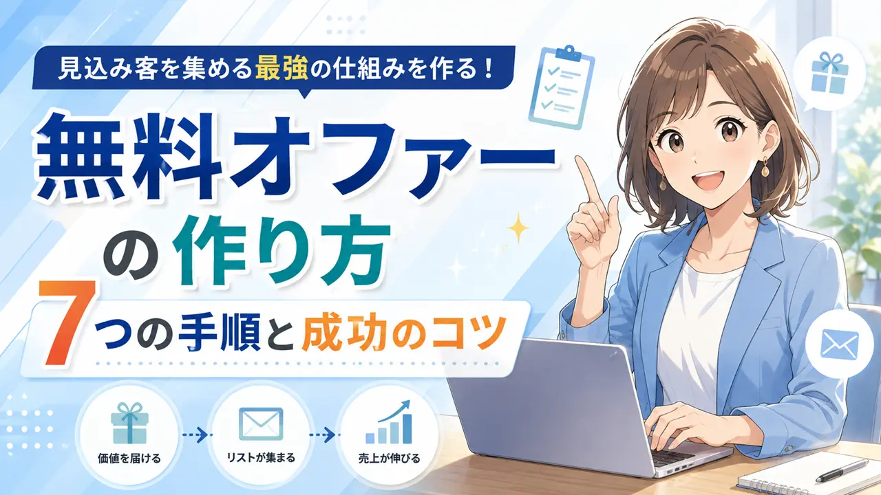 【Web集客】無料オファーの作り方【7つの手順と成功のコツ】